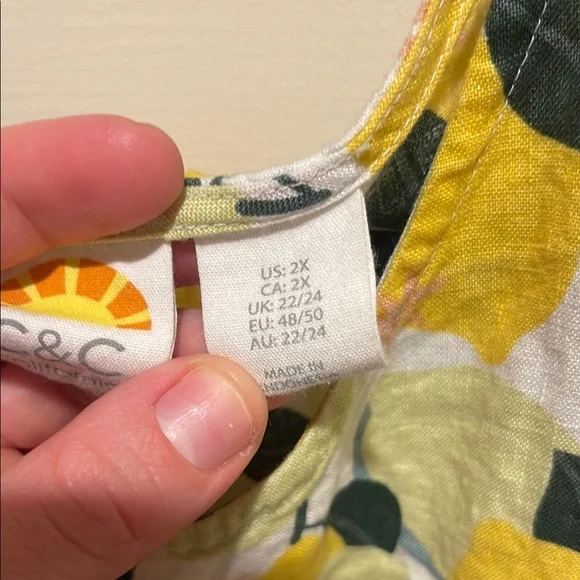 C&C California Lemon Print Midi Dress - Picture 3 of 6